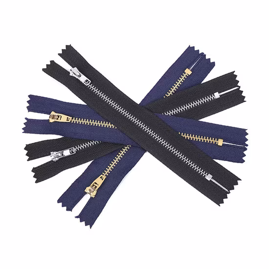 Cerniera Yg in ottone 3# 5# con cursore di blocco semi automatico per jeans